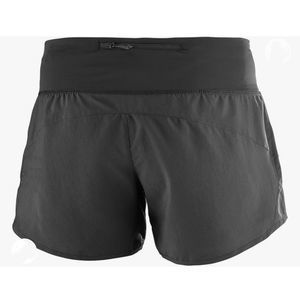 Salomon Lined Running Shorts Women's Size Large Reflective Black with Pocket